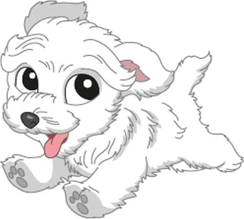 Bambinella® Bügelbild Aufbügler - gedruckte Velour/Flock Applikation zum selbst Aufbügeln - Motiv: Hund Malteser