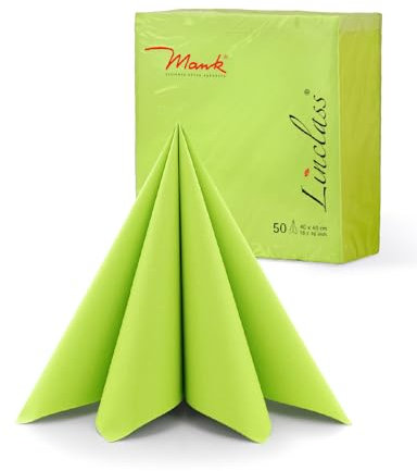 Prime Guest Servietten, Premium Edition für Hochzeit und Feiern, stoffähnlich, 50 Stück, 40 x 40 cm, ¼ Falz
