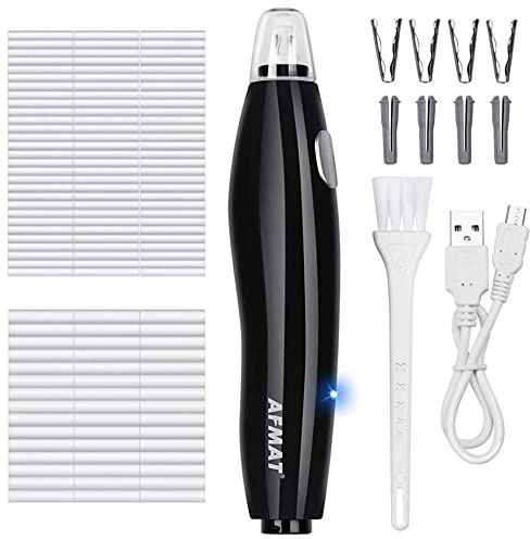 AFMAT Electric Eraser for Artists, Rechargeable Electric Eraser Kit, 140 Refills for Drafting, Electric Pencil Eraser - Battery Operated for Drawing Pencils, Crafts, Arts EE04(Black)