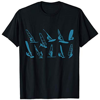 Windsurfen mit 10 Windsurfer und Surfbrett T-Shirt