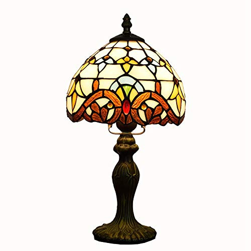 Blivuself 8 pouces Creative Glass Stained européenne Tiffany Baroque Chambre Table de chevet Lampe Petit Lampe de table