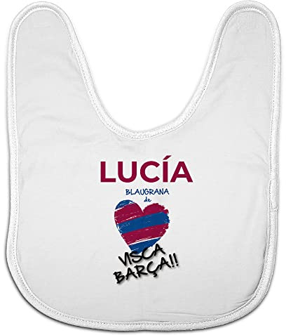 LolaPix Babero Personalizado con Nombre del Equipo de Fútbol - Infantil Cierre Velcro