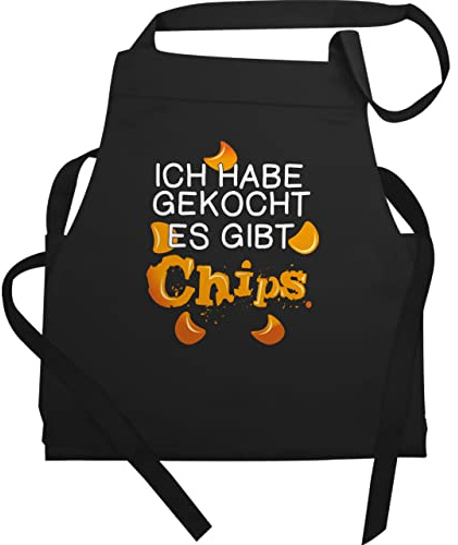 Shirtracer - Schürze Geschenk - Lustige Erwachsene - Ich habe gekocht - Chips