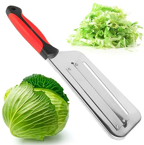 Cabbage Shredder Lettuce Chopper Lettuce Shredder - Cabbage Slicer Shredder for Sauerkraut Cabbage Cutter Lettuce Cutter - Shraded Knife Sauerkraut Cutter Cabbage Cutting rallador de repollo