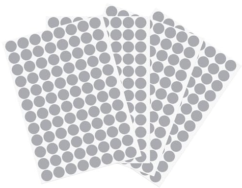 sourcing map 4 Sheet/384Pcs Screw Hole Cover Stickers, 15mm Dia PVC Self Adhesive Covers Caps Dustproof for Wood Furniture Cabinet Shelf Wardrobe, Gray