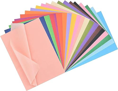 eLander Seidenpapier 300 Blatt A4 bunt 20 Farben, 16 g/m Transparentpapier bunt, buntes Papier A4, Papierblumen, Tischdekoration, die in Geschenktüten gefüllt wird.