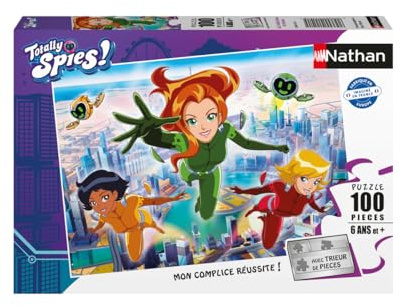 Nathan - Puzzle Enfants - Puzzle 100 pièces - Les Totally Spies en Mission - Fille ou garçon dès 6 Ans - Puzzle de qualité supérieure - Carton épais et résistant - Totally Spies - 12001141