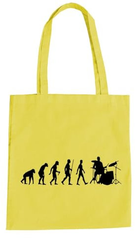 Evolution Schlagzeug Baumwolltasche - Drum Set Trommel Becken Stock Stick Gelb