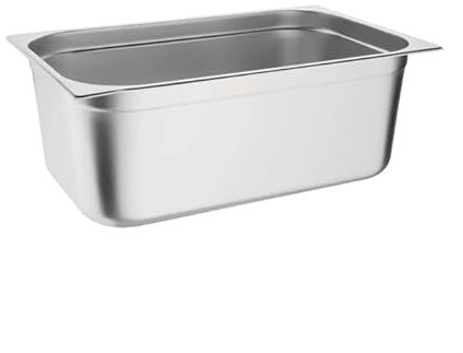 Stainless Steel Gastronorm Container, 1/1 Size, 530 x 325mm, Commercial Grade, Hot and Cold Food Storage (200mm Deep)