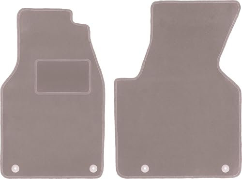 Wielganizator Automatte – Passend für Volkswagen Transporter T4 Lieferung (1993-2001) – Velours – Autozubehör - Praktische Fußmatte Auto – 2-teilig - beige