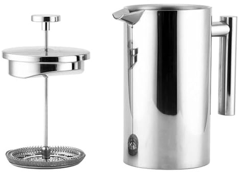 Dasigwopo French press coffee maker cafetiere stainless steel plunger filter pour dripper 1000ML