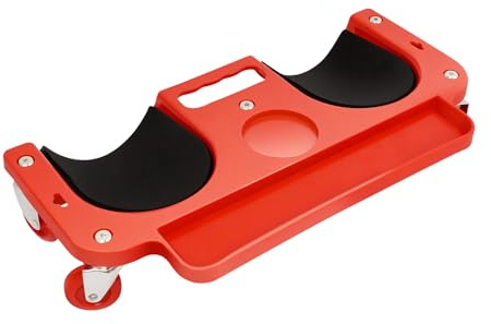 Beaudreaul Knieroller, mit 5 Rollen Knieschoner Arbeiten bis max. 100kg, Mobiles Knierollbrett Rollendes Knieschutzpolster mit Werkzeugablage, für Autoreparatur und -Wartung,Gartenpflege