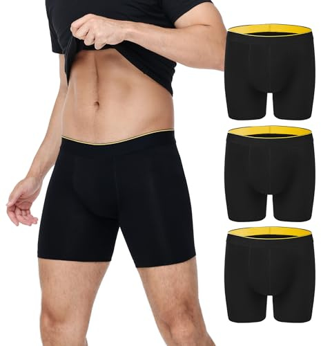 BATTEWA Full Coverage Incontinence Underwear for Men Overnight Leak Proof Boxer Briefs Protective Underpants for Male Bladder Control Absorbency 100ml, 3Pack (XL, Black)