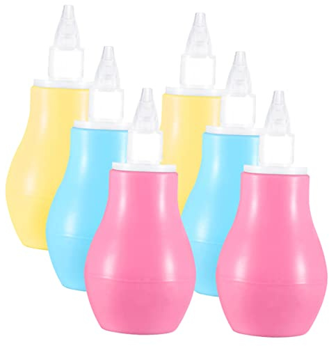 Gogogmee 6pcs Nasal Aspirator Manual Nose Sucker for Nasal Mucus Cleaner Newborn Nose Cleaner Supplies