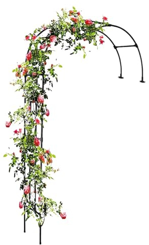Arche de jardin en métal, demi-face résistante aux intempéries, pour plantes grimpantes, tonnelle décorative pour jardin, patio, cour, treillage de jardin.