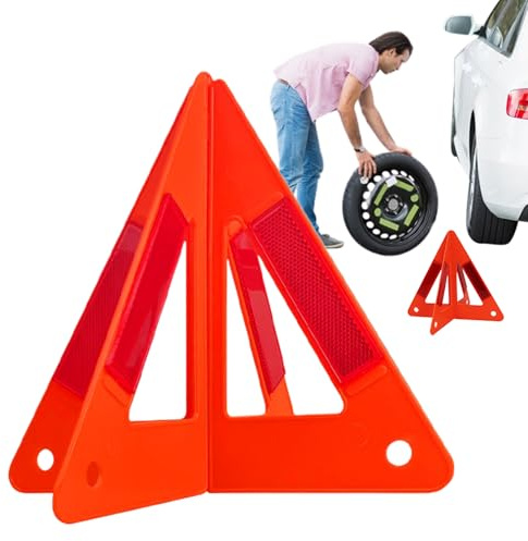 Générique Triangles de Signalisation pour Véhicules, Signalisation d'urgence pour Véhicules en Panne, Discret Antidérapant Triple Alerte Sécurité Protection pour Adultes et Famille