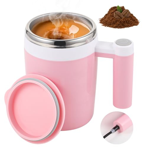 Tasse électrique auto-mélangeuse avec agitation adsorbante, tasse de voyage en acier inoxydable 304, rechargeable, parfaite pour les cadeaux