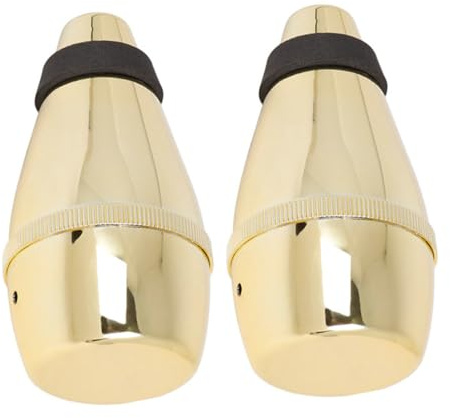 Supvox 2 Stück Trompetendämpfer für Trompete aus Abs Material Voll Geschlossener Dämpfer mit Schlichtem Design Einfache Montage für Anfänger und Profis