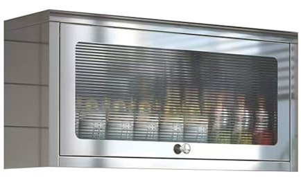 Armadietto da parete in acciaio inox con 2 ante scorrevoli, ripiani regolabili sopra il WC, portabiancheria, armadio da cucina galleggiante per bagno, porta sollevabile, 150 x 70 x 35 cm