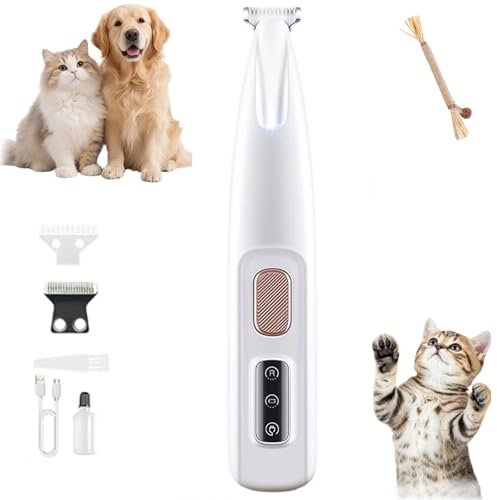 Snrtevu Tondeuse De Précision Pour Chat, Tondeuse Chat Silencieuse, Tondeuses étanches Rechargeables Pour Patte De Chien Entre Les Coussinets, Avec LED - épilation Facile (1PC-A)