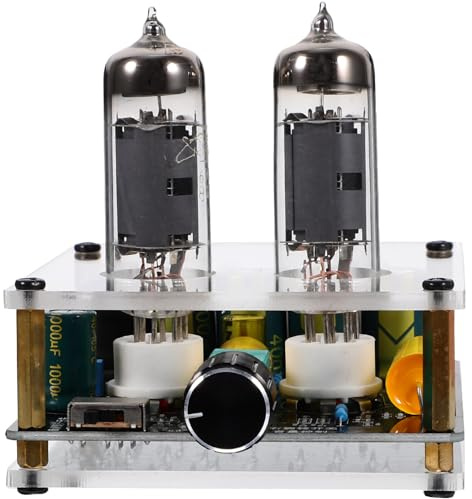 IMIKEYA Preamplificatore a Valvole 6K4/6A2 per Giradischi Amplificatore Audio Hi-Fi Stereo Fai da Te Preamplificatore Phono Compatto per Teatro e Sistemi Audio Domestici