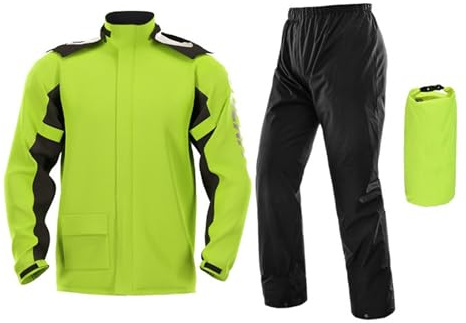 Arecobticy Raincoats and Rainpants Suit Body Rainstorms Electric Bike Motorcycle Cycling Reflective Split Raincoats Cold-proof Motorbike Jackets