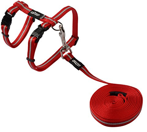 ROGZ CLJ16-C Leine & Geschirr Alleycat, S, rot