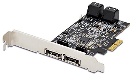 DIGITUS IO-Karte - PCIe - SATA-III Schnittstellen-Karte - 4-Port SATA - RAID-Controller - Chipsatz MARVELL 88SE9230