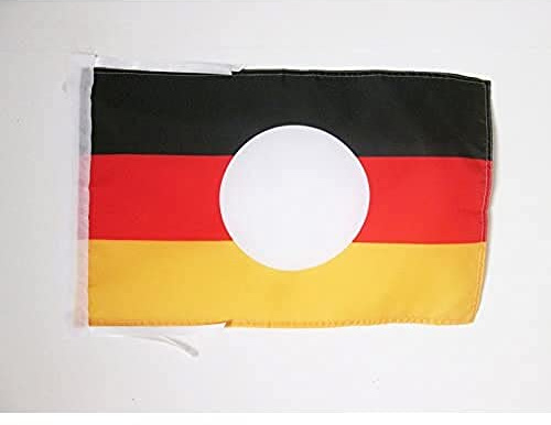 AZ FLAG Flagge Deutsche Demokratische Republik ohne Waffen 45x30 cm Kordeln | Für innen und außen DDR dekorative Flagge doppelte Nähte und verstärkte Kanten mit Schnüre 100D Polyester