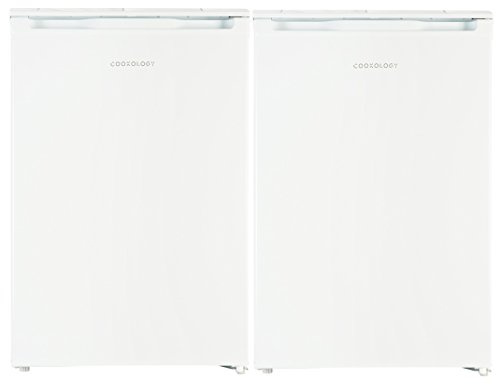 Cookology 55cm Side-by-Side Under-Counter Fridge & Freezer Pack - White | Freestanding - Adjustable Temperature Controls & Legs - Reversible Doors - 4 Star Freezer