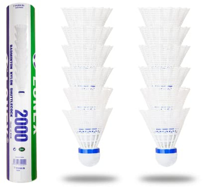 O-Kinee Volantes bádminton,12 Piezas Blanco bádminton Balls de Pluma con Estabilidad Shuttlecock y Durabilidad para Actividades Deportivas al Aire Libre y en Interiores Balls Entrenamiento Accesorio