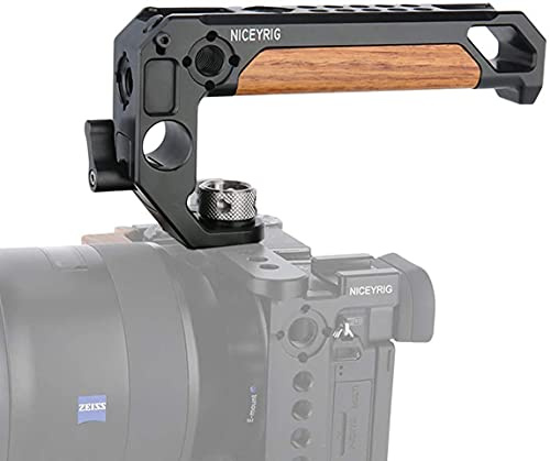 NICEYRIG Manija lateral universal,Universeller Mango Lateral Con Tornillos DE 3/8'' Positionierungsgriff Haltegriff für Kamerakäfig