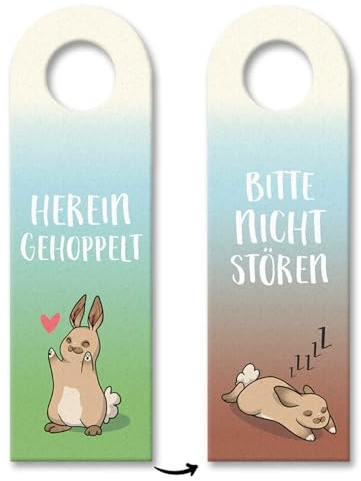 trendaffe - Hereingehoppelt/Bitte Nicht stören Türhänger 3er