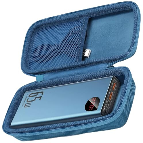 co2CREA Duro Viajar Caja Estuche Funda para Baseus Power Bank Cargador Portátil USB C de 65W 20000mAh(Funda Solo,Case Only)