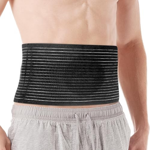 Hilph Nabelbruchgürtel für Männer und Frauen Nabelhernie Gürte Bauchstütze mit Abnehmbaren Kompressionspolstern, Hilfsstütze für Taille und Bauch während Operationen, epigastric, Leistenhernie L