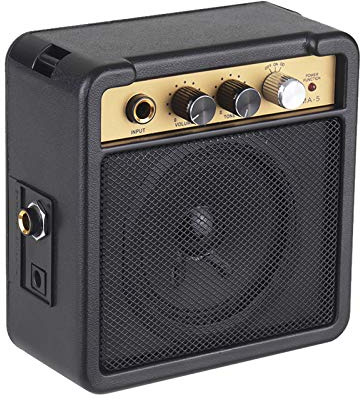 Btuty Gitarrenverstärker, Lautsprecher, Verstärker, 1 W, mit 6,35 mm Eingang, 1/4 Zoll Kopfhörerausgang, unterstützt Lautstärkeregelung Overdrive