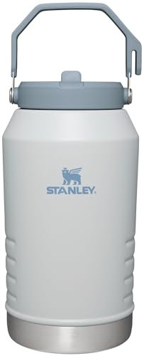Stanley IceFlow Flip Straw Jug with Handle 96 oz| Twist On Lid and Flip Up Straw | Leak Resistant for Travel and Sports | Insulated Stainless Steel | BPA-Free | Fog