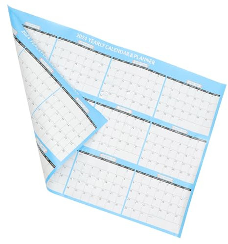 MAGICLULU Wandkalender Monatskalender Hängekalender zum Aufhängen Klar Bedruckter Jahresplaner Löschbar für Büro Zuhause Papier Laminiert