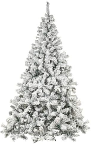 Nataland Albero di Natale Artificiale Verde Innevato Modello Trivor Altezza 180 Cm, Abete Super Folto con Effetto Realistico e Rami Con Aghi Anticaduta (180 Cm, Trivor)