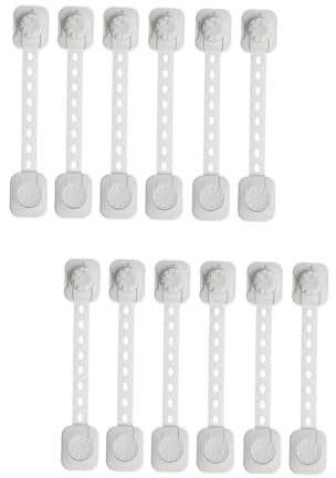 TOYANDONA 12 Stk Magnetische Schrankschlösser Kindersicherer Schrank Klebeschlösser für Schränke Schrankschlösser für Babys Multifunktion Sicherheitsschloss Weiß