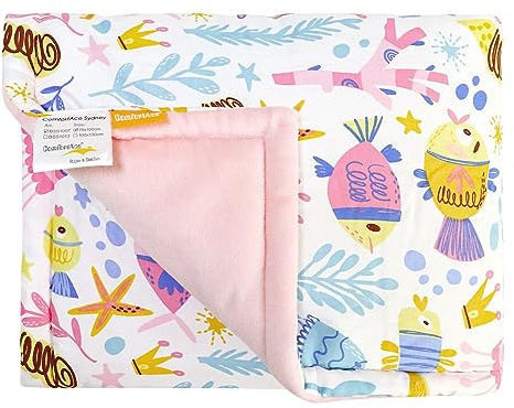 ComfortAce Sydney Baby Blanket for Boys Girls, Animal Printed Growth Soft Comfortable Blankets 75 * 100CM (Candy Pink)