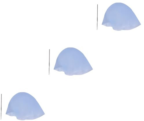 Healvian 3stücke Silikon-haarfärbekappe Für Strähnchen Wiederverwendbare Friseurkappe Himmelblau Flexibles Styling-tool Für Professionelle Haar-hervorhebungen Im Salon Hause