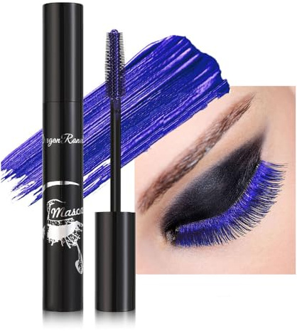  GL-Turelifes Bunte Mascara Sensationelle Mascara Charming, Grenzenlose Länge, Volumen, Flex Tower Pinsel, Dicke lange Wimpern Wasserdicht und wischfest Augen Make-up (#03 Saphirblau, 10g)
