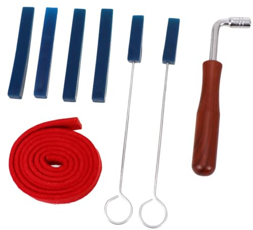Klavierstimmset 8 Stück Professionelles Dämpfungsset | Gummi, Metall und Kunststoff, 2 Gummistopper Enthalten, für Anfängerstimmer