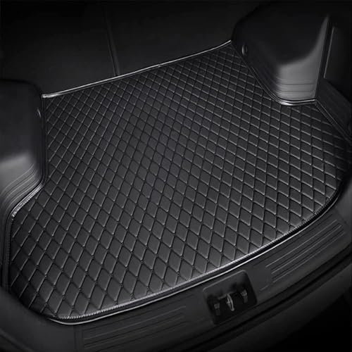 GLYGLY Auto Leder Kofferraummatten, Für Ford Fiesta 2009-2016 Hatchback, Auto Kofferraumwanne Strapazierfähigen Antirutsch Kantenschutz Boot Liner Tray Zubehör,C