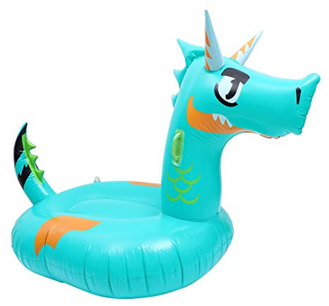 Toyvian Adult Floating Bed Portable Dragon Swimming Bed Inflatable Floating Mat for Swimming Pool Relaxation