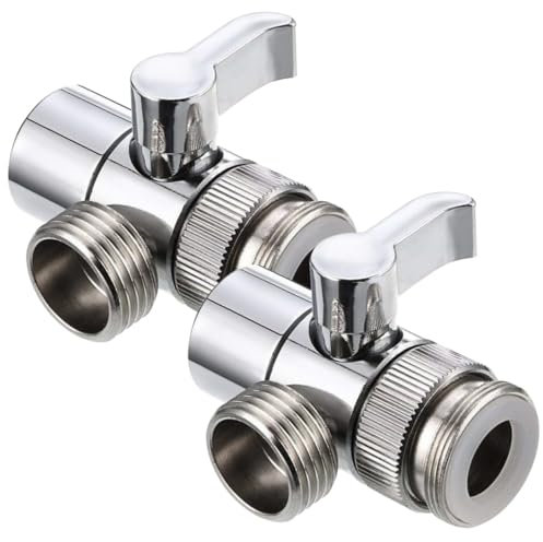 WOONEKY Faucet Diverter Adapter for Bathroom Sink with Hose Attachment Zinc Alloy Sink Faucet Splitter Connector 2pcs for Kitchen