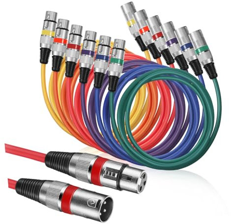 DIYEAH 1Ensemble Câble Microphone Xlr Audio à Adaptateur Micro Pour Haut Parleur Et Enregistrement Couleurs Disponibles