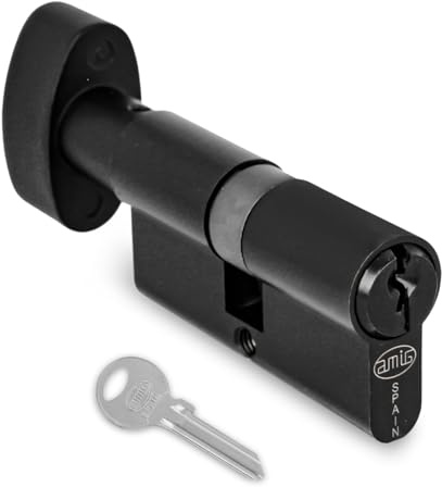Amig - Låscylinder - Storlek: 60 mm (30-30) - 6 stift - Anti-dricks- och stötskyddssystem - Borrskydd - Inkluderar 3 nycklar - 65 mm fästskruv