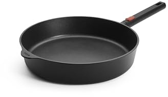 Woll Eco Logic QXR - Padella a bordo alto, induttiva, diametro 32 cm, altezza 7 cm, con manico rimovibile, adatta per tutti i piani cottura, senza PFAS, rivestimento antiaderente, in alluminio